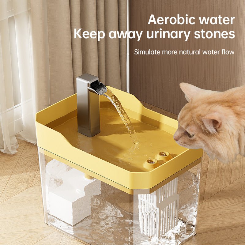 Automatic cat water fountain with filter, USB - powered, anti - dry & circular filtration.  - Cat Supplies