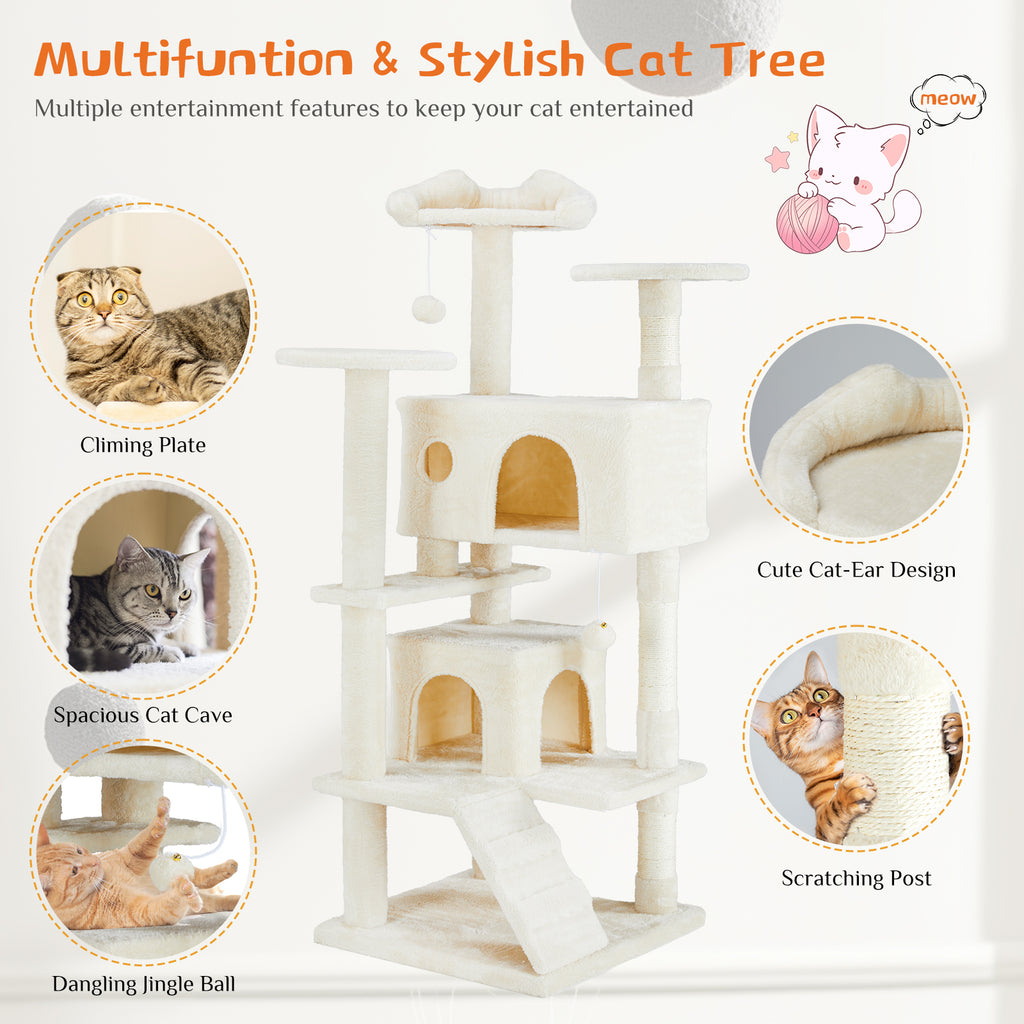 Multi Functional Cat Treehouse Cat Climbing Frame - Cocoa The Trendy PetPet Supplies