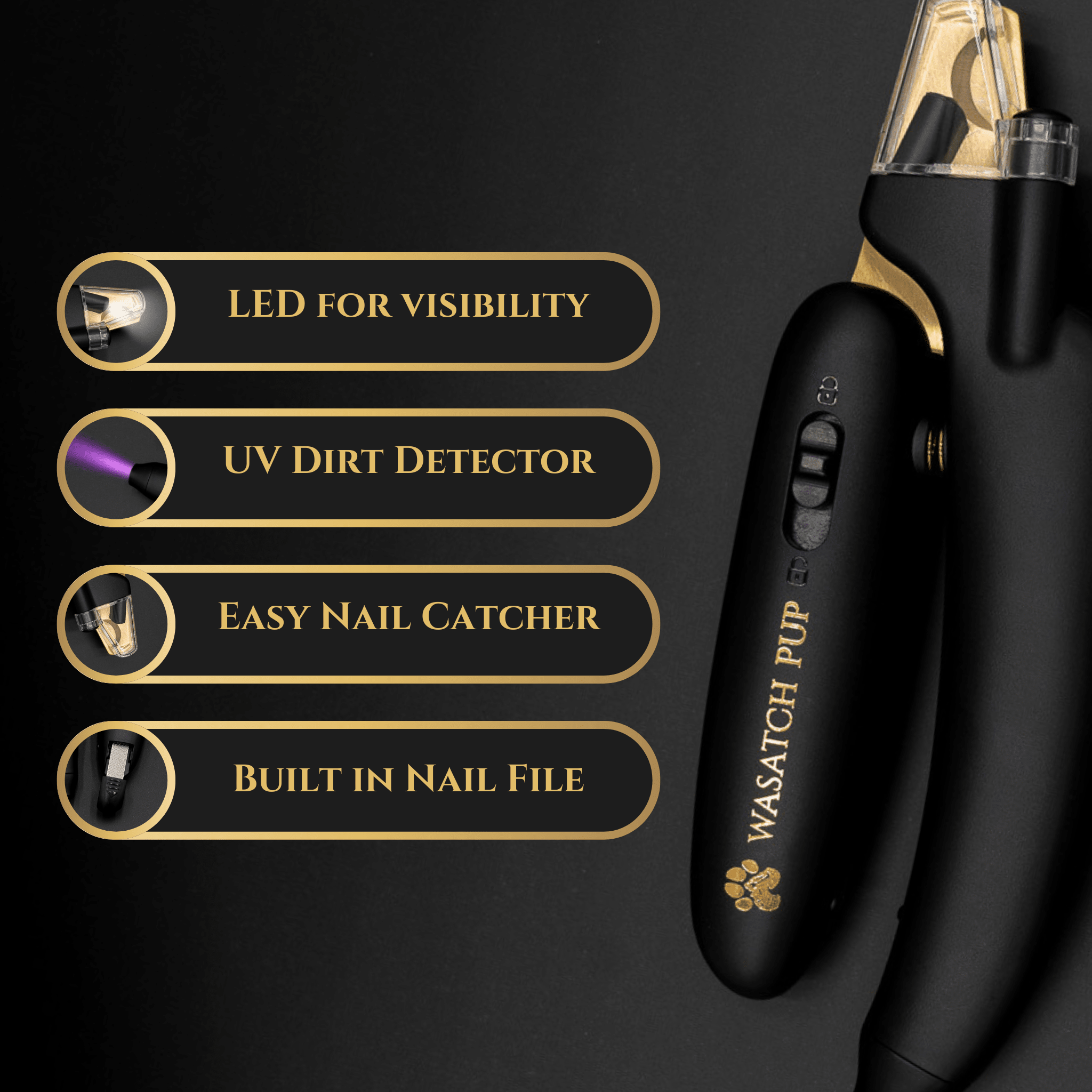 3 in 1 Nail Clippers - Cocoa The Trendy Petpet supplies