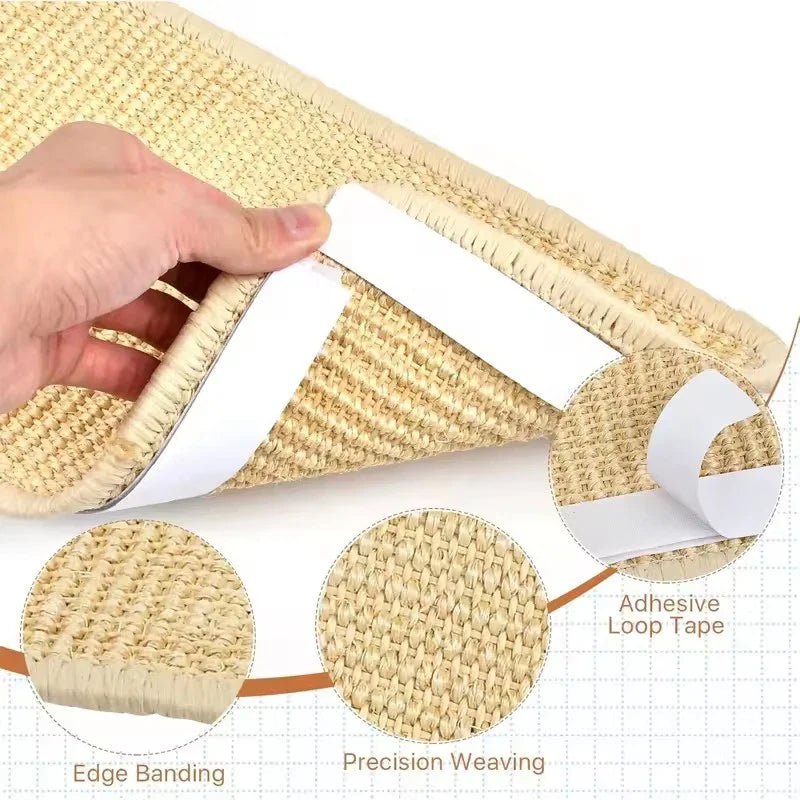 Eco - Friendly Sisal Cat Scratching Rug - Cocoa The Trendy PetPets - Cat Supplies