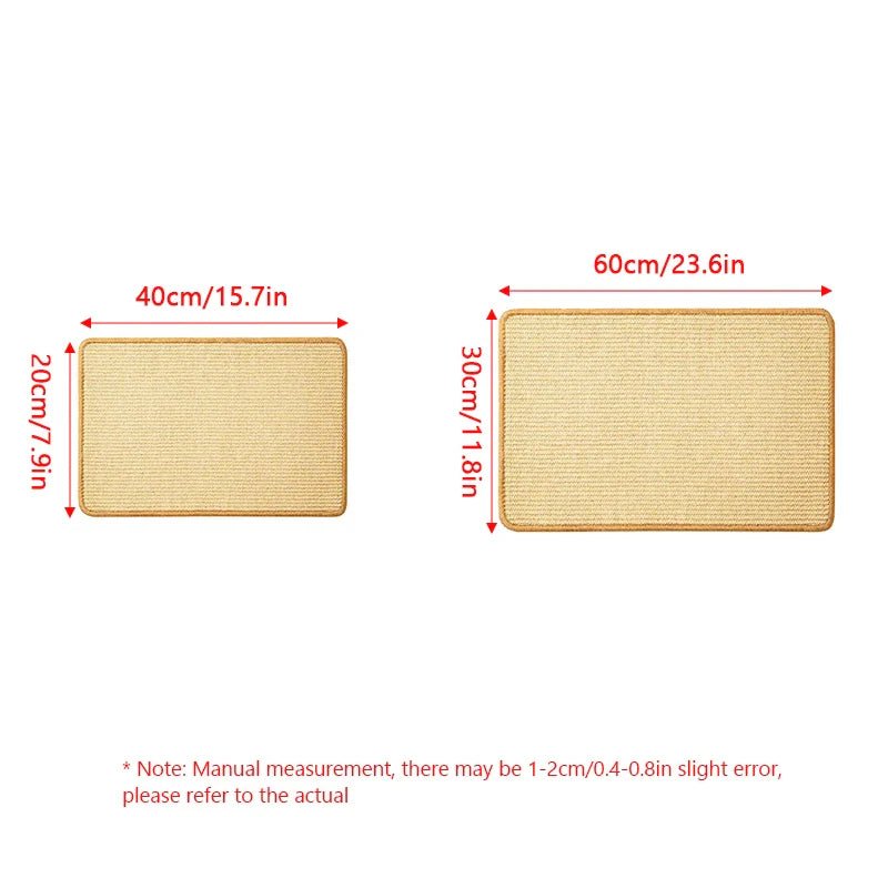 Eco - Friendly Sisal Cat Scratching Rug - Cocoa The Trendy PetPets - Cat Supplies