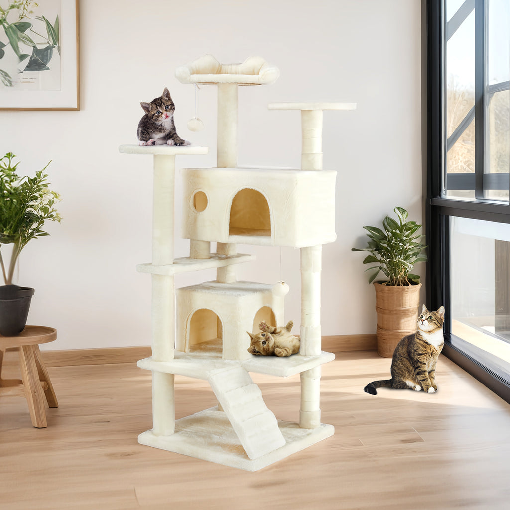 Multi Functional Cat Treehouse Cat Climbing Frame - Cocoa The Trendy PetPet Supplies
